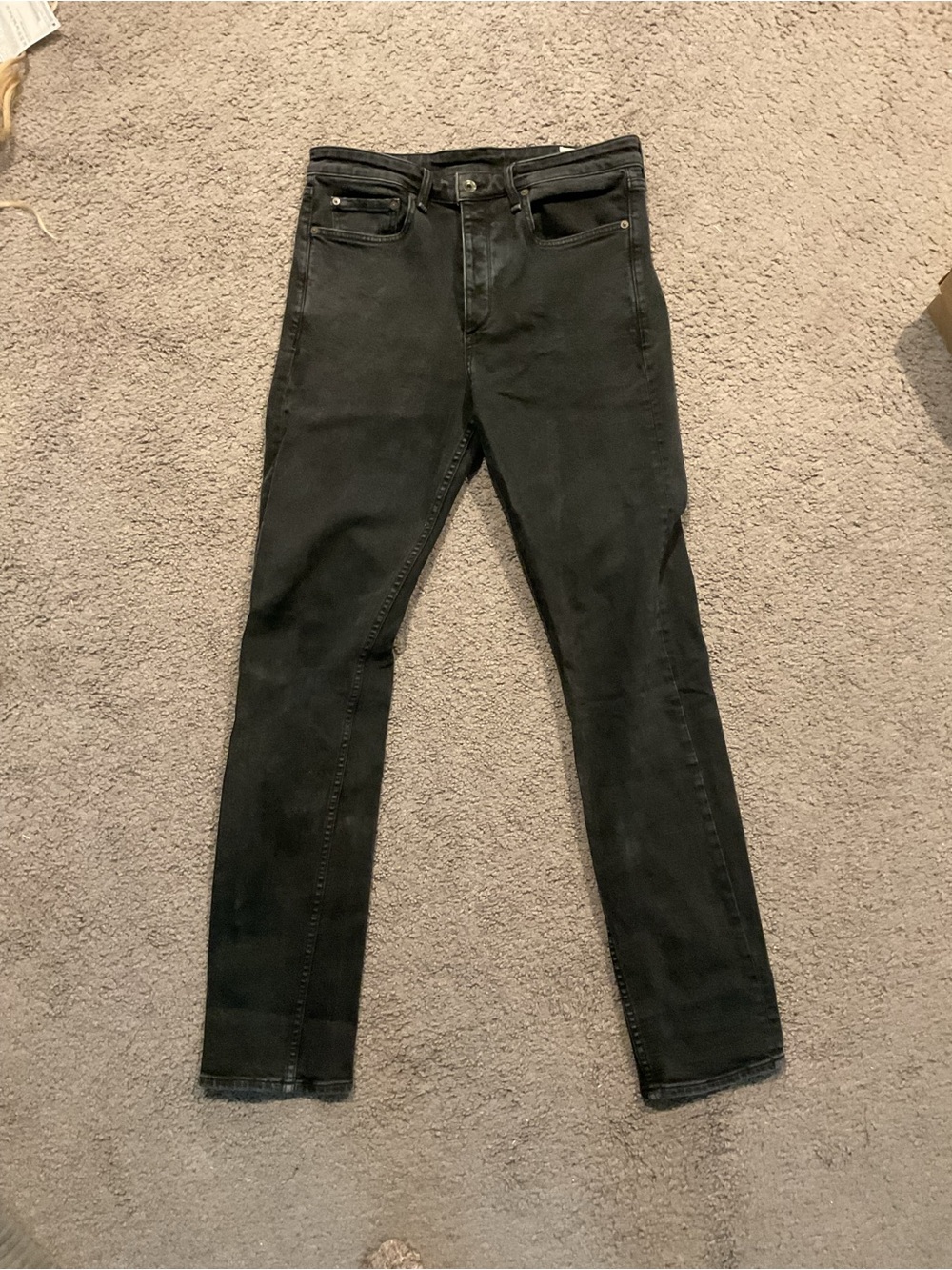 Rag & Bone Fit 2 Slim Men’s Black Button Fly Denim Jeans Pants sz 32 - Picture 5 of 10